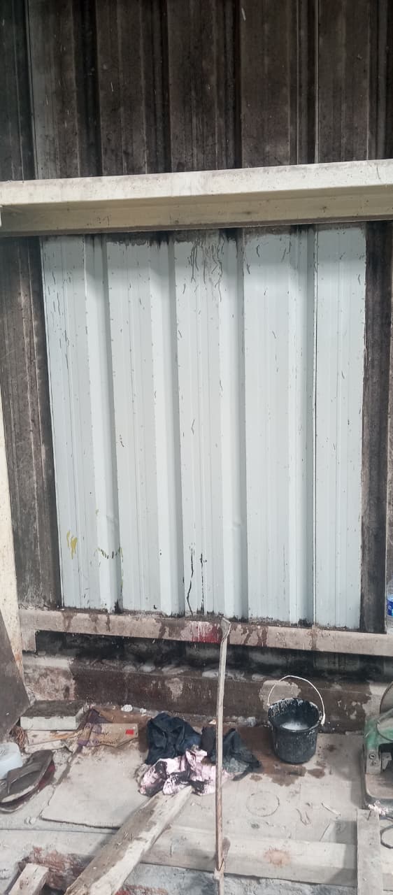 Wall before cleaning