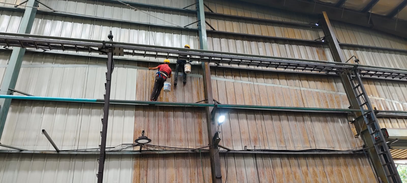 Cobweb cleaning at a client facility